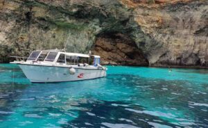 Swimming in Comino caves during in Gozo jeep tour