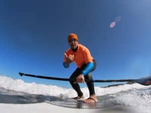 Onboard camera shot on a Stand Up Paddle board in Malta