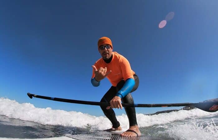 Onboard camera shot on a Stand Up Paddle board in Malta