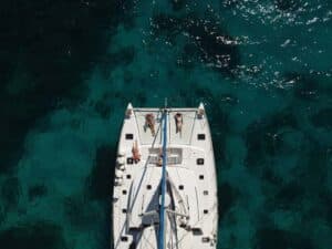 Sunbathing on the Catamaran Charter in Malta